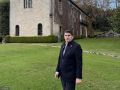 Pedro Blanco, ante el Pazo de Meirás