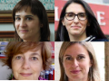 Las cuatro candidatas, Alba Nogueira, María José López Couso, Rosa Crujeiras Casais y Maite Flores