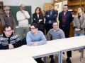 O conselleiro de Emprego, Comercio e Emigración, José González, visitou este xoves a sede da Federación Down Galicia, en Santiago