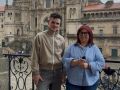 Mondra y la concejala de Fiestas, Pilar Lueiro, durante el anuncio