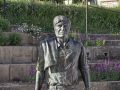 La estatua de Moncho Reboiras en Santiago