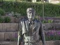 La estatua de Moncho Reboiras en Santiago
