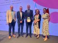 O director científico do CiQUS, Diego Peña, recolleu a acreditación María de Maeztu nun acto presidido pola ministra de Ciencia, Innovación e Universidades, Diana Morant