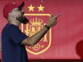 MADRID, 20/07/2026.- El jugador de la selección española Borja Iglesias durante la celebración este lunes en la plaza de Cibeles de la conquista del Mundial 2026 por parte del combinado español. EFE/Sergio Pérez