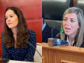 La primera teniente de alcaldesa de Santiago y concejala de Compostela Aberta, María Rozas, y la concejala popular María Baleato (montaje)