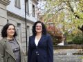 Belén do Campo y la alcaldesa de Teo supervisan las mejoras en el edificio municipal financiadas por la Xunta