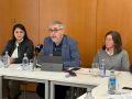 El alcalde de Ames, Blas García, durante la comparecencia en la que reconoció las "deficiencias" de las obras realizadas en O Milladoiro