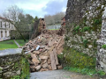 Zona del antiguo cementerio de Bonaval donde se produjo el desprendimiento