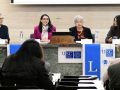 De esquerda a dereita, Elsa González, Rosa Crujeiras, Almudena Hospido e María José Alonso Veloso