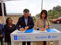 María Martínez Allegue y Ovidio Rodeiro firmaron este miércoles el convenio para actuar en Lestedo