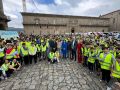 Alumnado de seis centros educativos participou na VI Marcha Ciclista Escolar, cun percorrido de oito quilómetros por Santiago e unha parada na Praza do Obradoiro