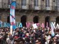 Imagen de archivo de la movilización celebrada en Santiago de Compostela el año pasado con motivo del Día das Letras Galegas