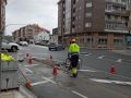Obras en la Calle Rosalía de Castro, en O Milladoiro