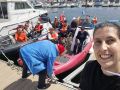 Los mayores en su paseo por el paseo por la Ría de Noia