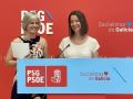 La diputada del PSdeG Patricia Iglesias y la secretaria de Organización de los socialistas gallegos, Lara Méndez, en rueda de prensa