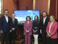 Un momento de la presentación del desembarco de Wizz Air en Santiago