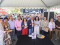 As autoridades na degustaciÃ³n de galo piÃ±eiro