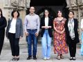 A reitora da USC, Rosa M. Crujeiras, recibiu en San Xerome as persoas integrantes da segunda promoción de Champions de EUniWell
