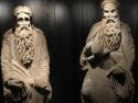 Estatuas de Isaac y Abraham, obras del Mestre Mateo, en Santiago de Compostela