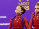 Daniel Rey, gimnasta del Club Viravolta Santiago, durante una actuación