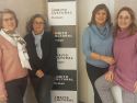 Las cuatro artistas que participan en la exposición: J. Jiménez, Carmen Sampedro, Lola Sanz y Carmela Taboada