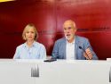Los concejales socialistas, Marta Abal y Gumersindo Guinarte, en rueda de prensa
