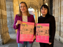 La concejala de Capital Cultural, Turismo, Educación y Memoria Histórica de Santiago, Míriam Louzao, y la coordinadora de Fundación SGAE Galicia, Patricia Blanco, participaron en la presentación del ciclo