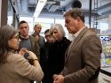 El secretario general del PSdeG en Santiago, Aitor Bouza, en un acto