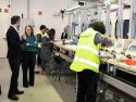 La directora de la Axencia Galega de Innovación, Carmen Cotelo, durante su visita a las instalaciones de Vimbio Corp en Santiago de Compostela