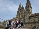 El grupo posa en el Obradoiro