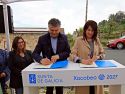 María Martínez Allegue y Ovidio Rodeiro firmaron este miércoles el convenio para actuar en Lestedo