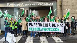 Enfermeros protestan ante una decisión "unilateral" del Sergas de cambiar la jornada del personal de PAC