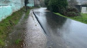 Imagen de acumulación de agua en uno de los puntos afectados tras las lluvias