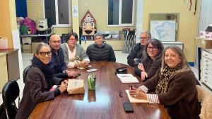 Reunioìn de Rosón, Castro e Muiños coa AAVV A Xuntanza no seu local de San Pedro