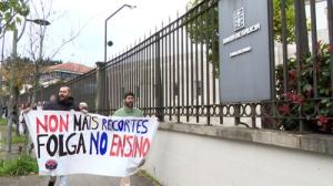 Foto de archivo de la huelga de docentes sucedida en Santiago el pasado octubre