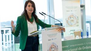 La conselleira de Vivenda e Planificación de Infraestruturas, María Martínez Allegue, durante la inauguración del XII Congreso Internacional de Ordenación del Territorio (CIOT), en Santiago de Compostela