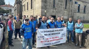 La Confederación Española de Policía (CEP), durante su movilización