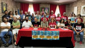 Todas las personas de las entidades que se reunieron para denunciar la situación