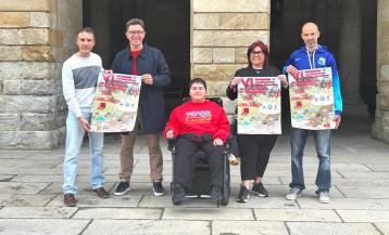 A concelleira de Deportes presentou no Pazo de Raxoi unha nova edición desta proba solidaria, acompañada por representantes deportivos e Samuel Mata