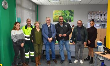 Acto de sinatura do convenio de colaboración entre a EPEL Augas de Ames e o Club Voleibol Bruxas
