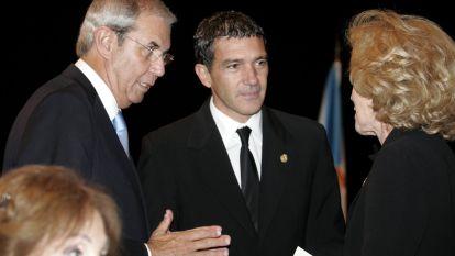 Marisa Paredes junto al presidente Touriño y Antonio Banderas (1)