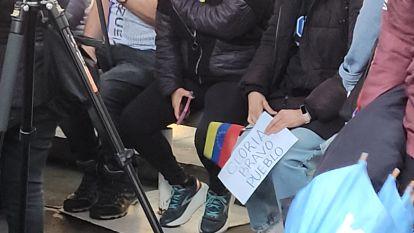 Manifestación por Venezuela en Santiago (9)