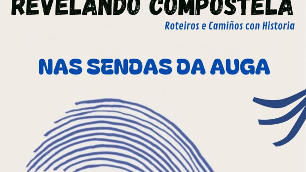 Detalle cartel nas sendas da auga