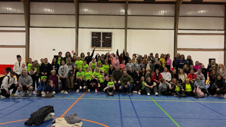 Participantes en la cuarta edición de la Zumba Class Solidaria celebrada en Boqueixón