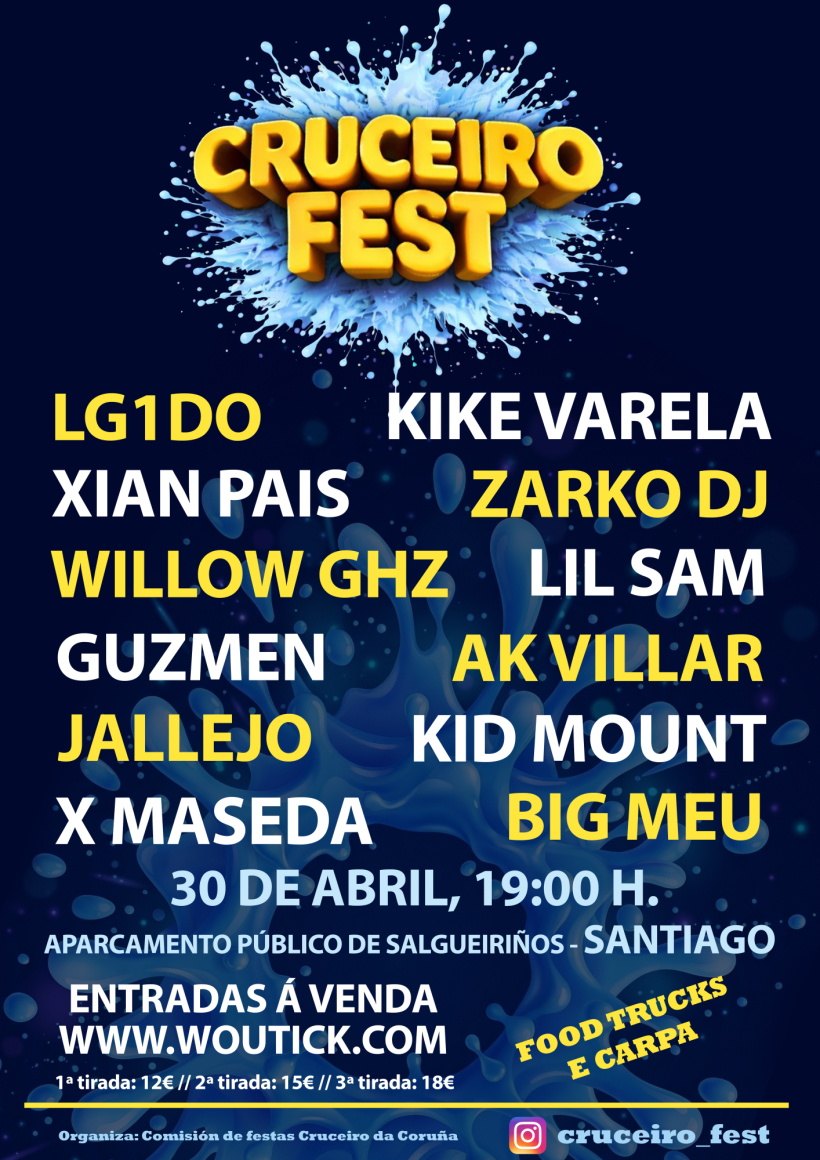 Cartel del Cruceiro Fest con los artistas confirmados