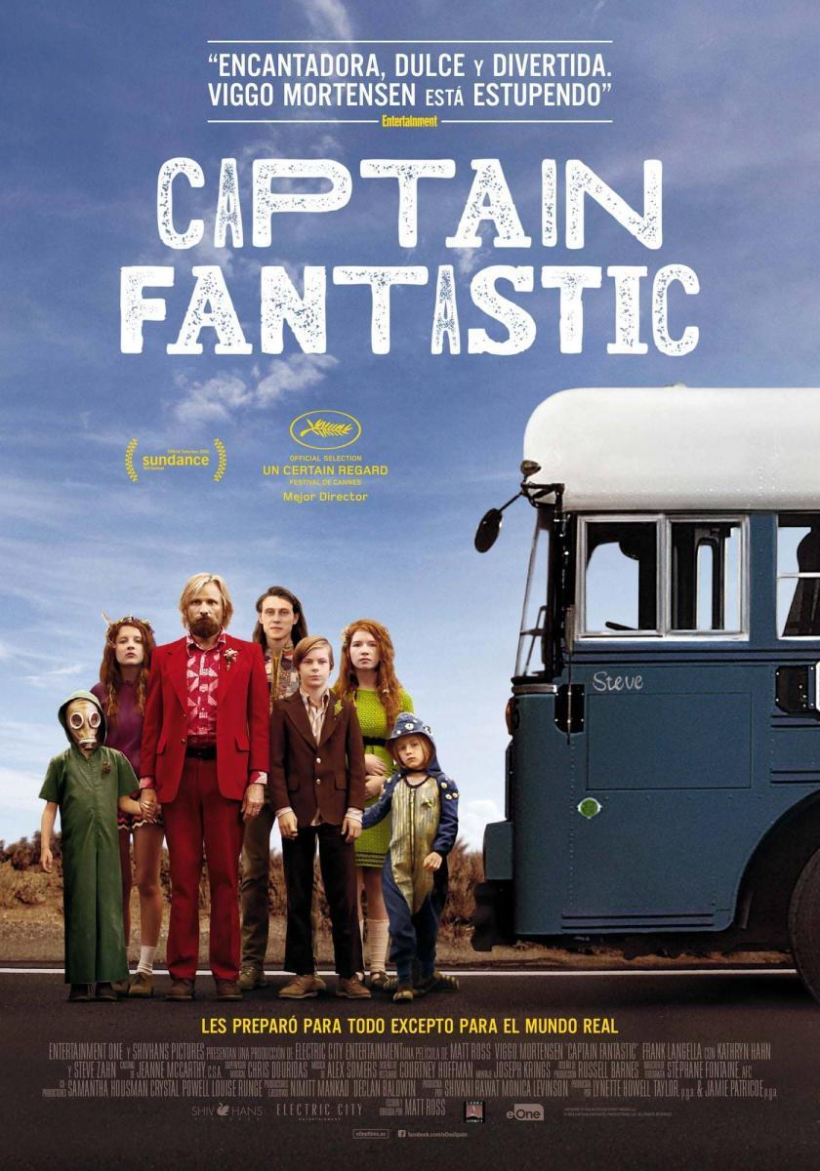 Cartel de ‘Captain Fantastic’, película programada este martes en Cineduca en el Ateneo de Santiago