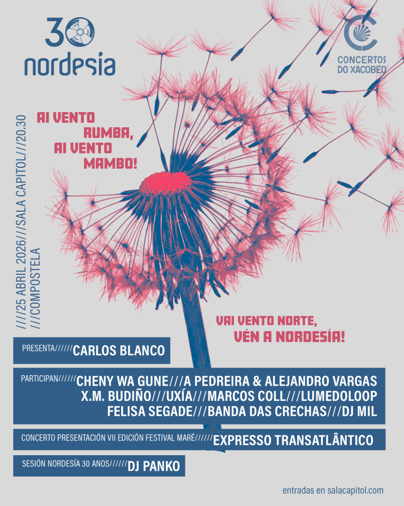 Cartel del evento conmemorativo del 30º aniversario deNordesía