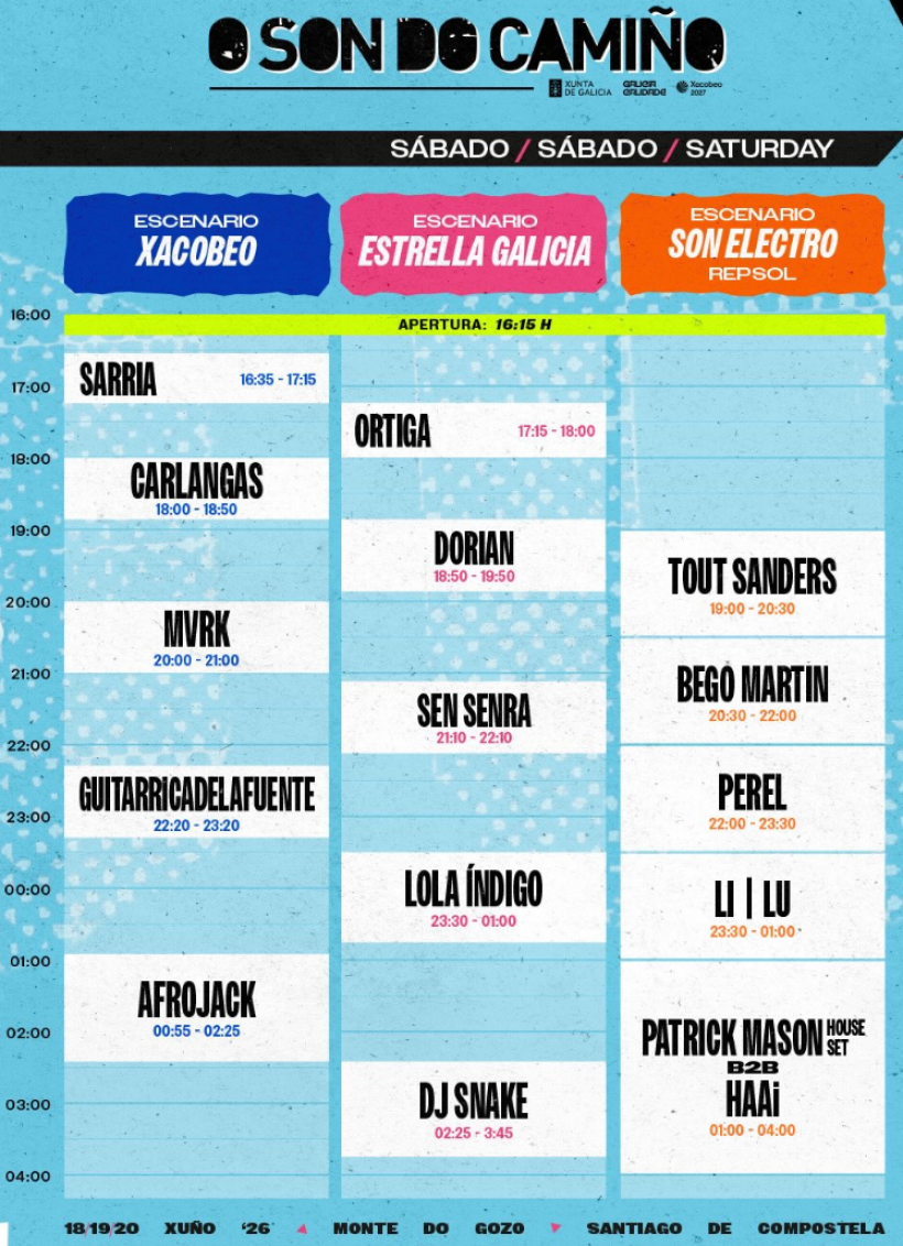 Lola Índigo, DJ Snake y Guitarricadelafuente protagonizarán el cierre de O Son Do Camiño el sábado 20 de junio