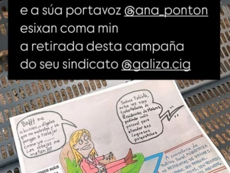 La conselleira se pregunto en redes si la CIG hubiera hecho algo semejante si se tratase de un hombre