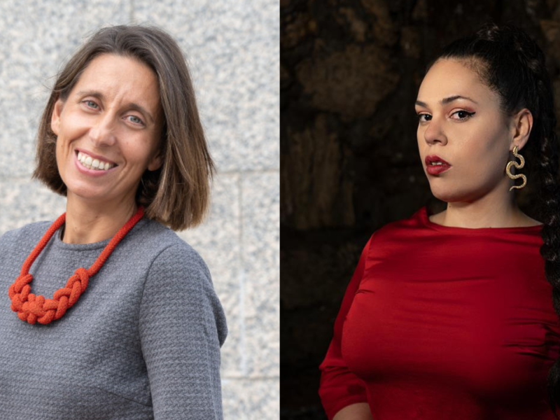 Rosa Aneiros e Sheila Patricia